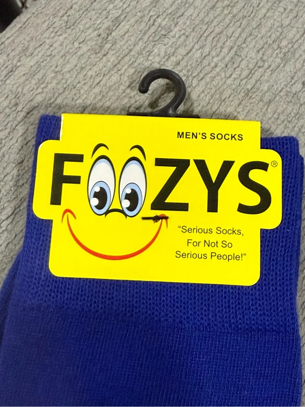 Foozys 2 Men’s Blue USA Crew Socks. “Serious socks, for not so serious people.”